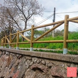 Tanca de fusta en diagonal model Cervales 